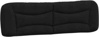 vidaXL Bett Kopfteil-Kissen "Hvar" Schwarz 180 cm Stoff (1-tlg)