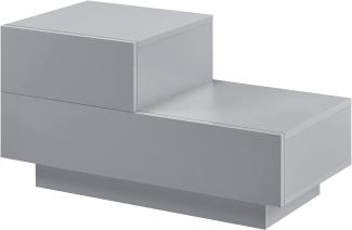 Nachttisch Sebokeng 38 x 75 x 35 cm mit Schublade oben links Hellgrau Hochglanz en. casa