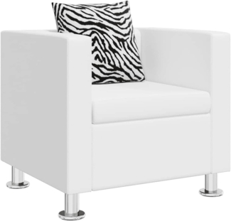vidaXL Sessel Weiß Kunstleder [242213]