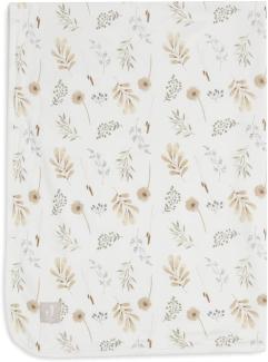 Jollein Wild Flowers Babydecke 75 x 100 cm Weiß