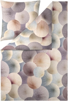 Estella Mako Satin Bettwäsche Pamela 4831-985 Kreise Natur 135x200