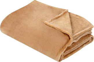 Beliani 'Bayburt' Decke, Polyester sandbeige, 150x200 cm
