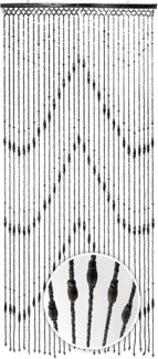 Kobolo Türvorhang Holzperlenvorhang WOOD 200 cm (1 St), Ösen, transparent