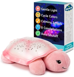 Cloud B Twinkling Twilight Turtle Nachtlicht Pink mit Sound 7323-T2P