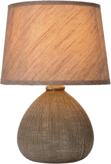 LUCIDE RAMZI - Tischlampe - Ø 18 cm - 1xE14 - Braun