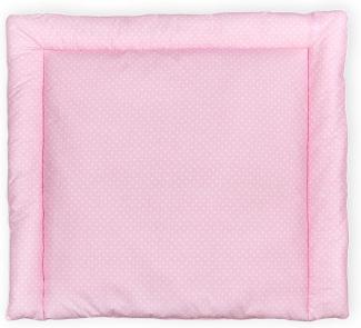 KraftKids Wickelauflage in weiße Punkte auf Rosa, Wickelunterlage 75x70 cm (BxT), Wickelkissen