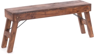 Sitzbank Aldo Recyclingholz massiv, Bein einklappbar 02 hellbraun