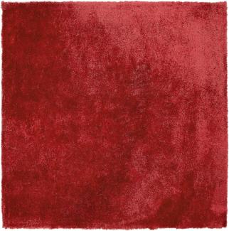 Teppich rot 200 x 200 cm Shaggy EVREN