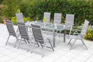 YOURSOL by Merxx Gartenmöbel Set Taviano 8 Personen mit Ausziehtisch 180 - 240 cm, Aluminium