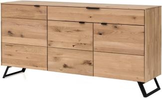 Sideboard Porto 10 Eiche bianco massiv 183 x 93 x 45 cm Anrichte Schrank