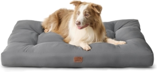 BEDSURE Hundekissen große Hunde waschbar - 111x89 cm hundematratze XXL für große, mittelgroße Hunde Outdoor gepolstert Hundematte grau in 10cm Höhe, groß XL Hundebett für Haustiere