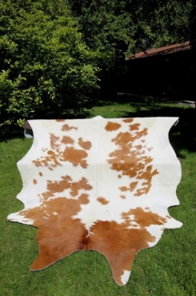 Kuhfell / Kalbsfell Rot/Weiß Größe: 240-250
