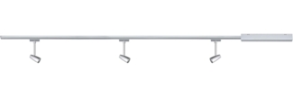 Paulmann 95459 URail Komplettset Schienenspot Barelli Basisset GU10 max. 3x10W dimmbar 230V Chrom matt/Chrom