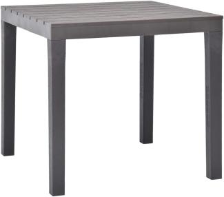 vidaXL Gartentisch Moccafarben 78 x 78 x 72 cm Kunststoff 48785