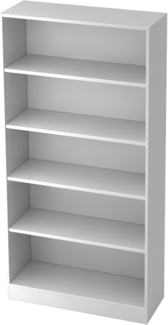 bümö® Office Aktenregal aus Holz | Premium Büroregal für Aktenordner | Regal System für Ordner | Bücherregal inkl. Einlegeböden (Breite = 100 cm | 5 Ordnerhöhen, Weiß)