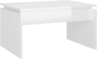 vidaXL Couchtisch Hochglanz-Weiß 68x50x38 cm Holzwerkstoff 808338
