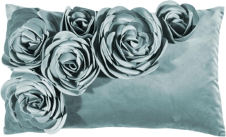 PAD Kissenhülle Samt Floral Sky Blau (30x50 cm) 10154-I25-3050