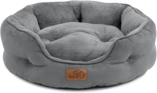 BEDSURE Katzenbett waschbar Katzen Bettchen - 51 x 48 x 15 cm Katzen Bett grau mit zweiseitig Innenkissen Katzenschlafplatz für Katzen oder kleine Hunde