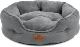 BEDSURE Katzenbett waschbar Katzen Bettchen - 51 x 48 x 15 cm Katzen Bett grau mit zweiseitig Innenkissen Katzenschlafplatz für Katzen oder kleine Hunde