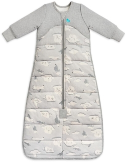 Love To Dream Schlafsack, extra warm, 6–18 Monate, Südpolgrau, 3,5 Tog für Kälte (unter 16 °C), Langarm und Steppdecke, maschinenwaschbare Baumwolle, 2 Reißverschlüsse, Von Hebammen empfohlen