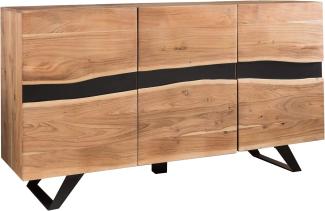 Sideboard SAHARA 148 x 85 x 43 cm Massiv-Holz Akazie