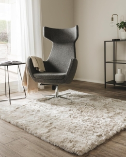 benuta Teppich Whisper, rechteckig, Höhe: 31 mm, Hochflorteppich Wohnzimmer, Schlafzimmer, Esszimmer, Flur, Weich