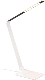 LED Schreibtischleuchte TRAVIS mit USB Ladefunktion, Weiß, Höhe 71cm