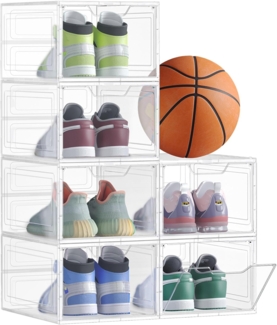 Songmics Schuhbox Schuh-Organizer (6 St), aus Kunststoff, durchsichtig