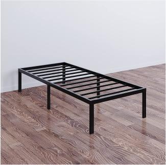 Dreamzie Metallbett 90x190 x 36 cm - Bettgestell aus Metall 90x190 cm Bett für Matratze Einzel - Robust, Leichte Montage, Umfangreicher Stauraum - Schwarzer Lattenrost