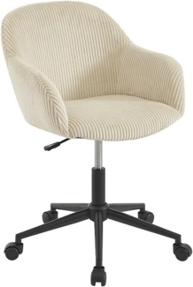 Vente-unique - Bürostuhl - Cord-Velours - Creme - MARENZIA