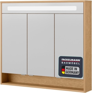 Fackelmann NATURA LED Spiegelschrank, 93,5 cm breit, Braun hell