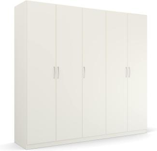 Rauch Möbel Pure by Quadra Spin Schrank Drehtürenschrank, Weiß, 5-trg, inkl. 3 Kleiderstangen, 3 Einlegeböden, BxHxT 226 x 210 x 54 cm