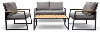Gartenmöbel Lounge Outdoor Lounge Sitzgruppe Set 4tlg Balkon Lounge Taupe Sahara