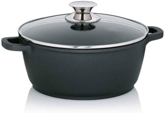 Fleischtopf Kerros 24 cm, Aluminium, Schwarz