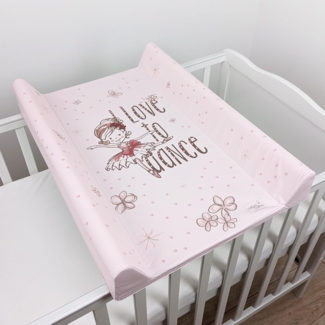 Wickelunterlage 70x50 cm für Babybett 120x60 cm - Ballerina