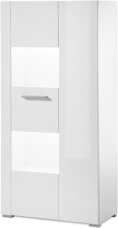 Vitrine Crucero in weiß Hochglanz 58 x 123 cm