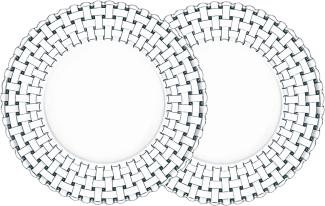 Nachtmann Bossa Nova Teller Klein, 2er Set, Servierteller, Glasteller, Kristallglas, Ø 23 cm, 0098035-0