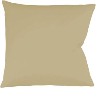 Fleuresse Mako-Satin Kissenbezüge 40x40 cm uni mit RV DP 2043 beige