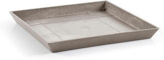 ECOPOTS Blumentopfuntersetzer ROUND SAUCER Taupe, BxTxH: 43x43x3,5 cm