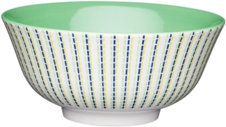 KitchenCraft Stoneware Bowl 15,7 cm Blue and Lime