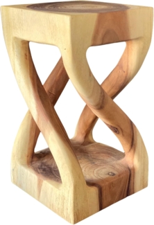 FaHome Beistelltisch Holz: Handgefertigter, Vielseitiger & Hochwertiger Holzhocker, (50cm x 28cm x 28cm) Massiv