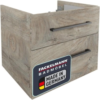 Fackelmann OXFORD Waschtischunterschrank 60 cm breit, Braun hell