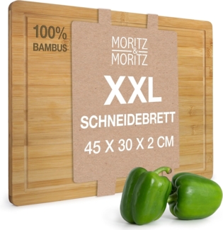 Moritz & Moritz Schneidebrett Schneidebrett Groß, Bambus, (45x34 cm, 1-St), mit Saftrille