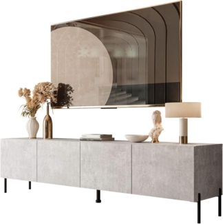 Lookway Lowboard COLGANTE BETON 200 TV-Schrank mit Metallbeinen