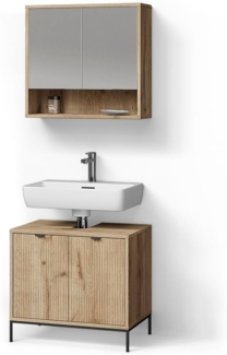 Livinity® Badmöbel-Set ATERNO, Viking Oak, 2 Teile
