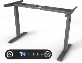 VESKA Schreibtisch Rahmen Höhenverstellbar mit Dual Motor Tischgestell (Elektrisch mit Memoryfunktion Bürotisch Gestell)