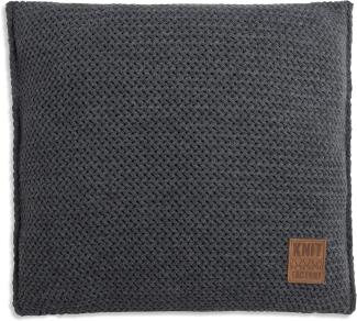 Knit Factory Maxx Kissen 50x50 cm Glatt Anthrazit