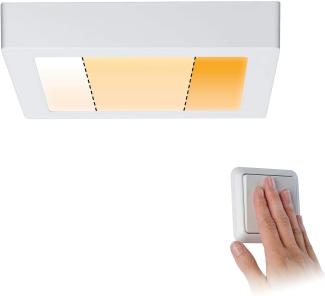 Universal LED Decken Leuchte Carpo mit WarmDim-Funktion eckig 225x225mm in Weiß Paulmann 79796