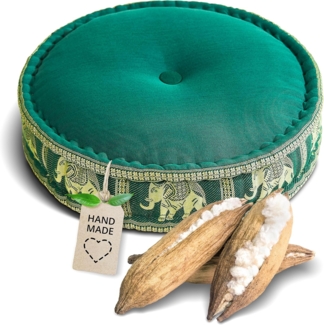 livasia Meditationskissen Zafukissen groß (Deluxe) vegan und handgefertigt, 44x15cm, Kapok