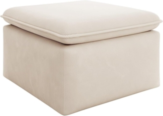 Vente-unique - Hocker - Feincord - Beige - TEODORA